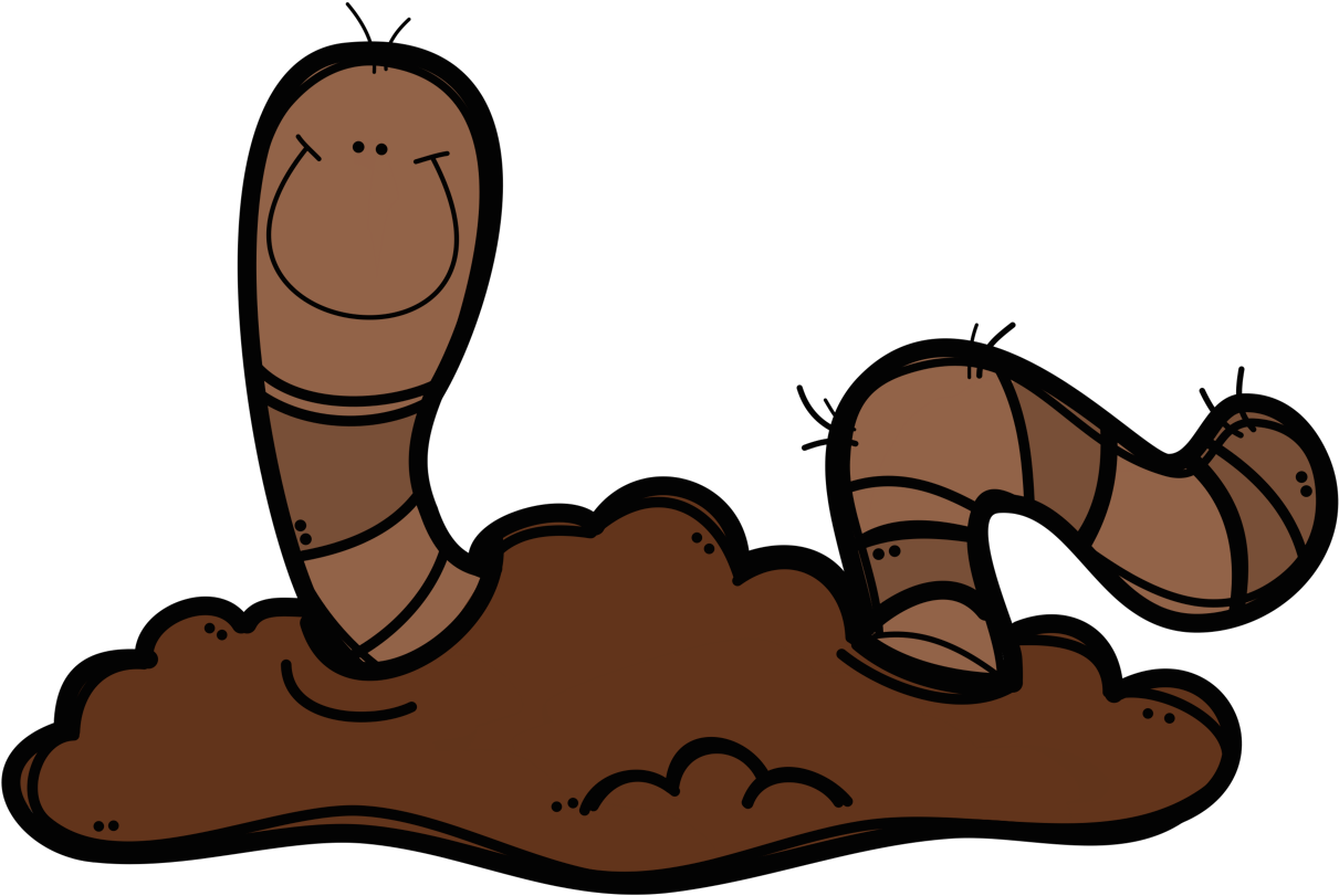 Dirt Clipart - Worm Clip Art Png (1305x892), Png Download