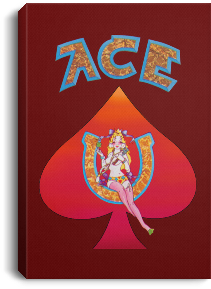 Ace Red Spade Portrait Canvas - Bob Weir Ace (1024x1024), Png Download