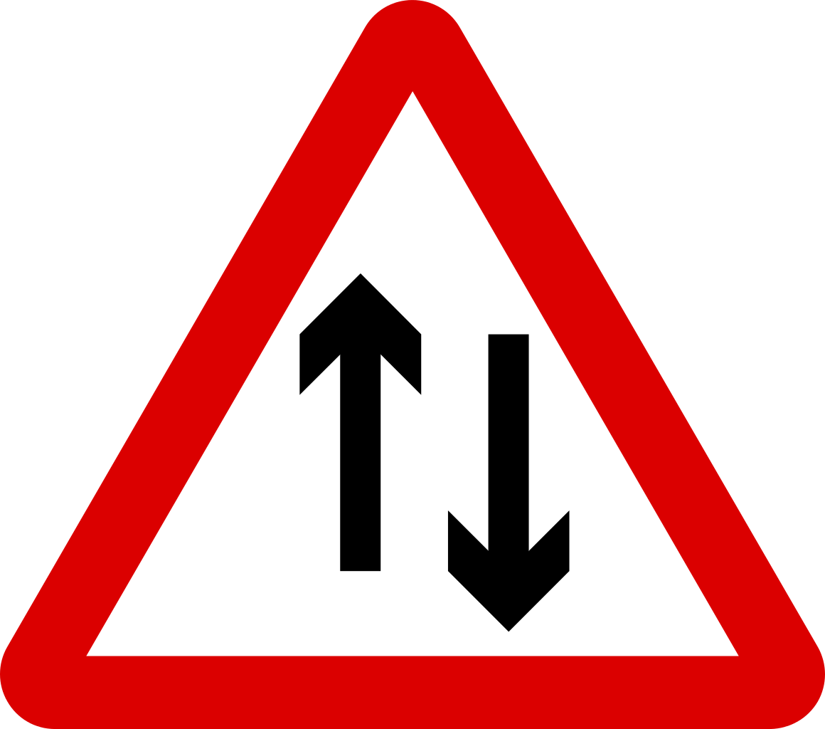Mauritius Road Signs - Give Way Road Sign (1160x1024), Png Download