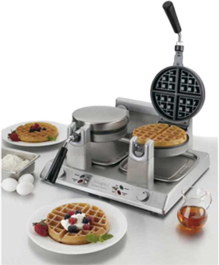 Double Side By Side Belgian Waffle Maker - Waffle Iron (1024x1024), Png Download