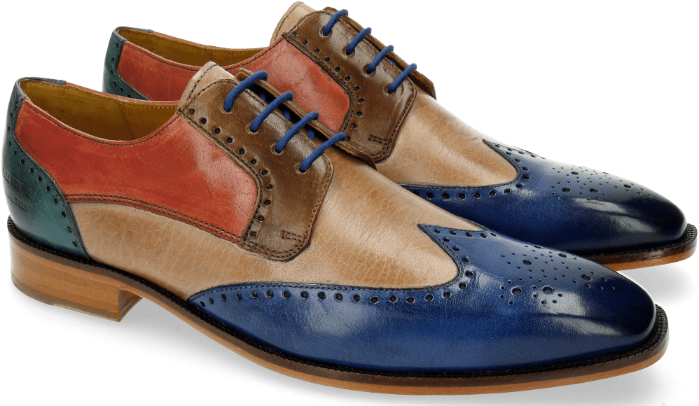 Derby Shoes Jeff 14 Electric Blue Rose Mid Brown Red - Shoe (1024x1024), Png Download