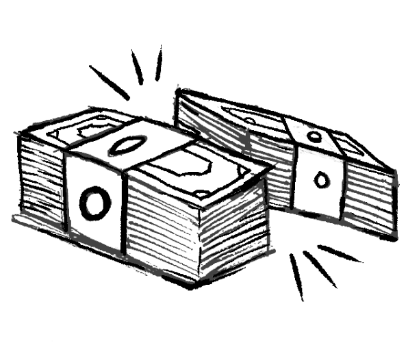 Download Consumer Rights Basics - Money Stacks Black And White Transparent  PNG Image with No Background 