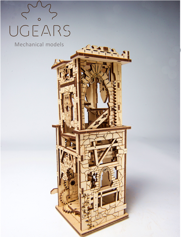 Ugears Archballista Tower Mechanical Model Kit - Ugears (800x800), Png Download