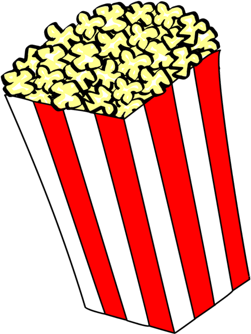 Popcorn Left - Popcorn Clipart (584x755), Png Download