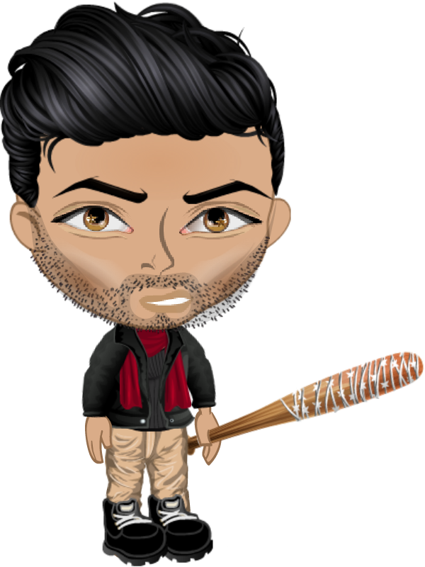 Negan - Cartoon (600x800), Png Download