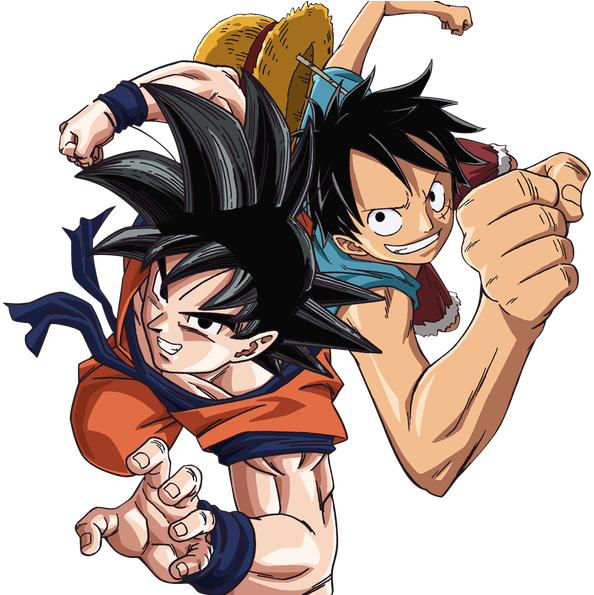 Goku Luffy - Son Goku Luffy Toriko (696x594), Png Download