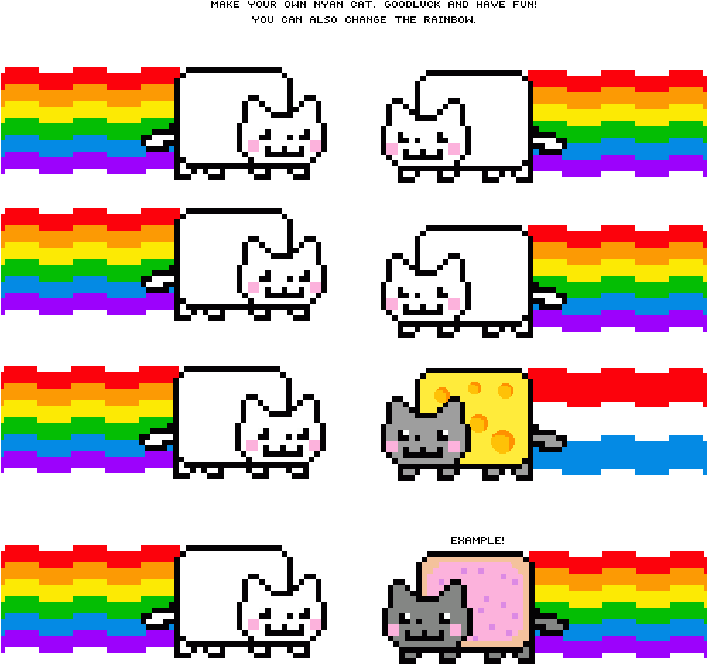 Nyan Cat (1000x1000), Png Download