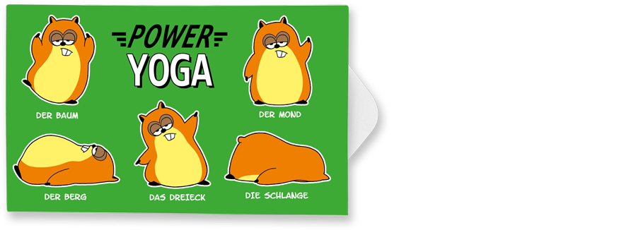 Power Yoga Hamster (1000x400), Png Download