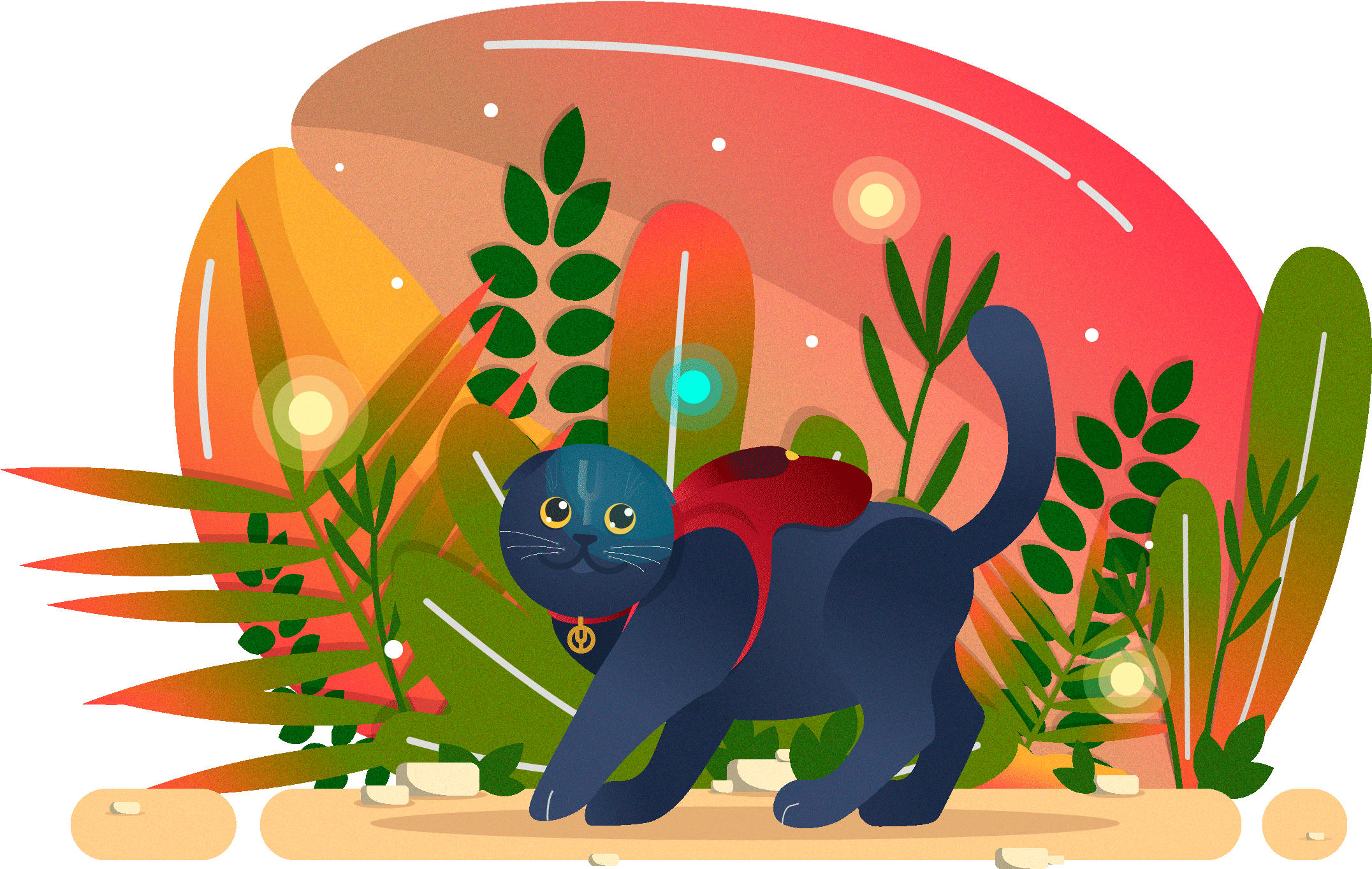 O-nyan - Cartoon (2400x1800), Png Download