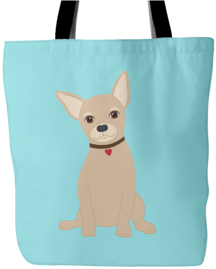 Cute Chihuahua Tote Bag - Tote Bag (600x600), Png Download