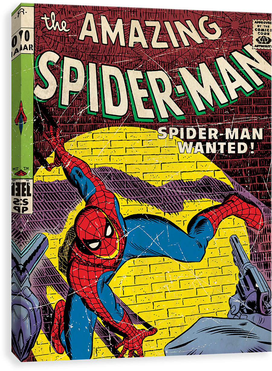 Amazing Spiderman 60s Comic (1280x1280), Png Download