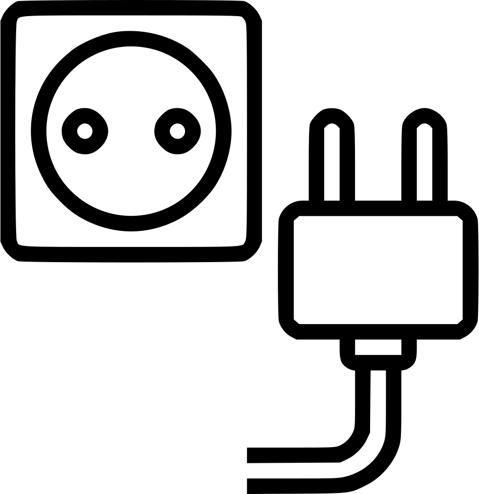 Vector Transparent Download Electric Ground Jack Socket - Power Plug Icon (950x980), Png Download