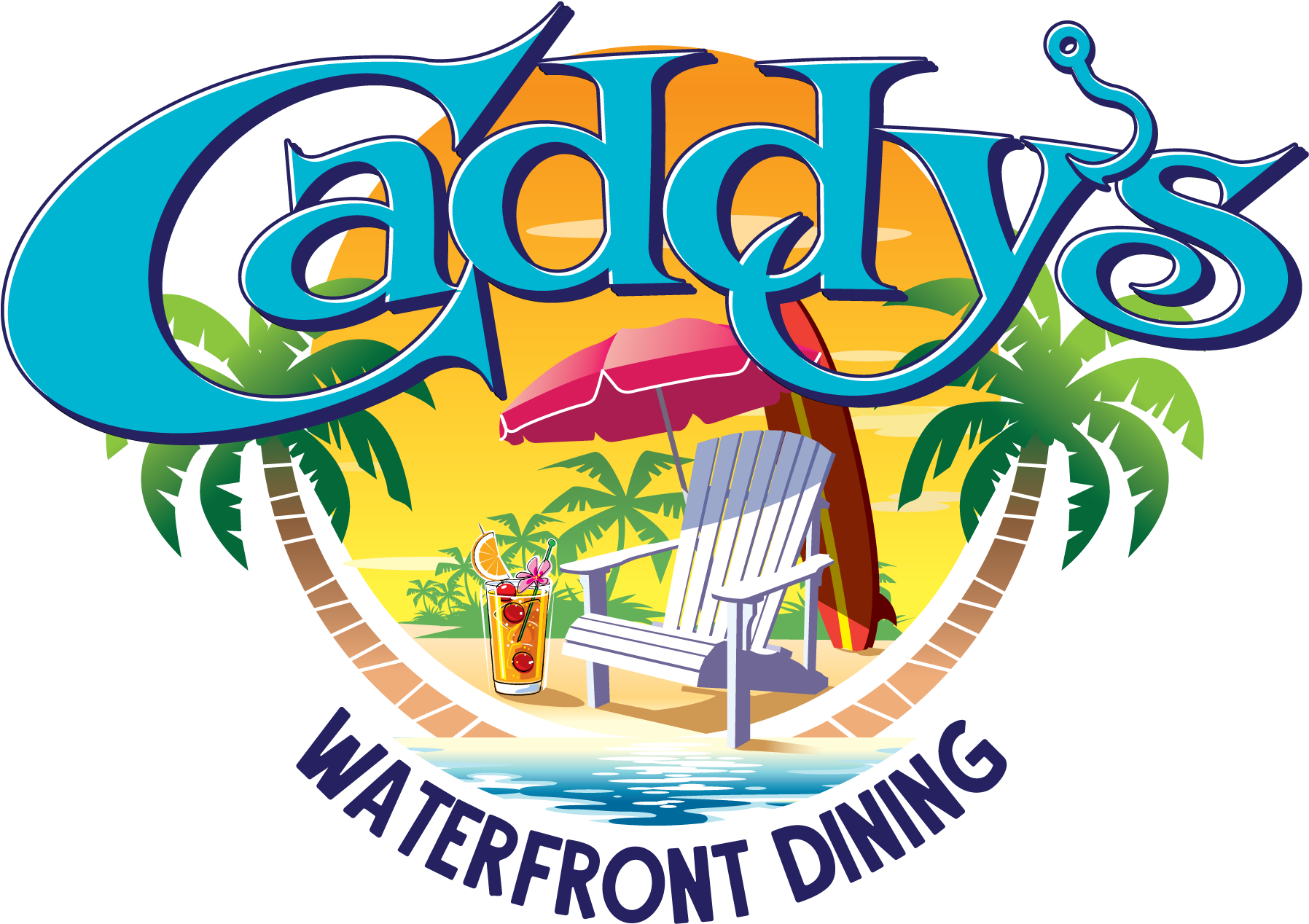 Restaurant Bartenders Are Responsible For Positive - Caddys On The Beach Logo (1795x1383), Png Download