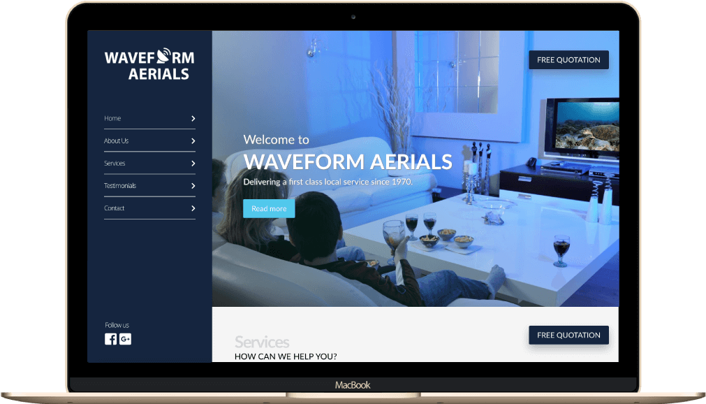 Web Design Project For Waveform Aerials - Led-backlit Lcd Display (1016x586), Png Download