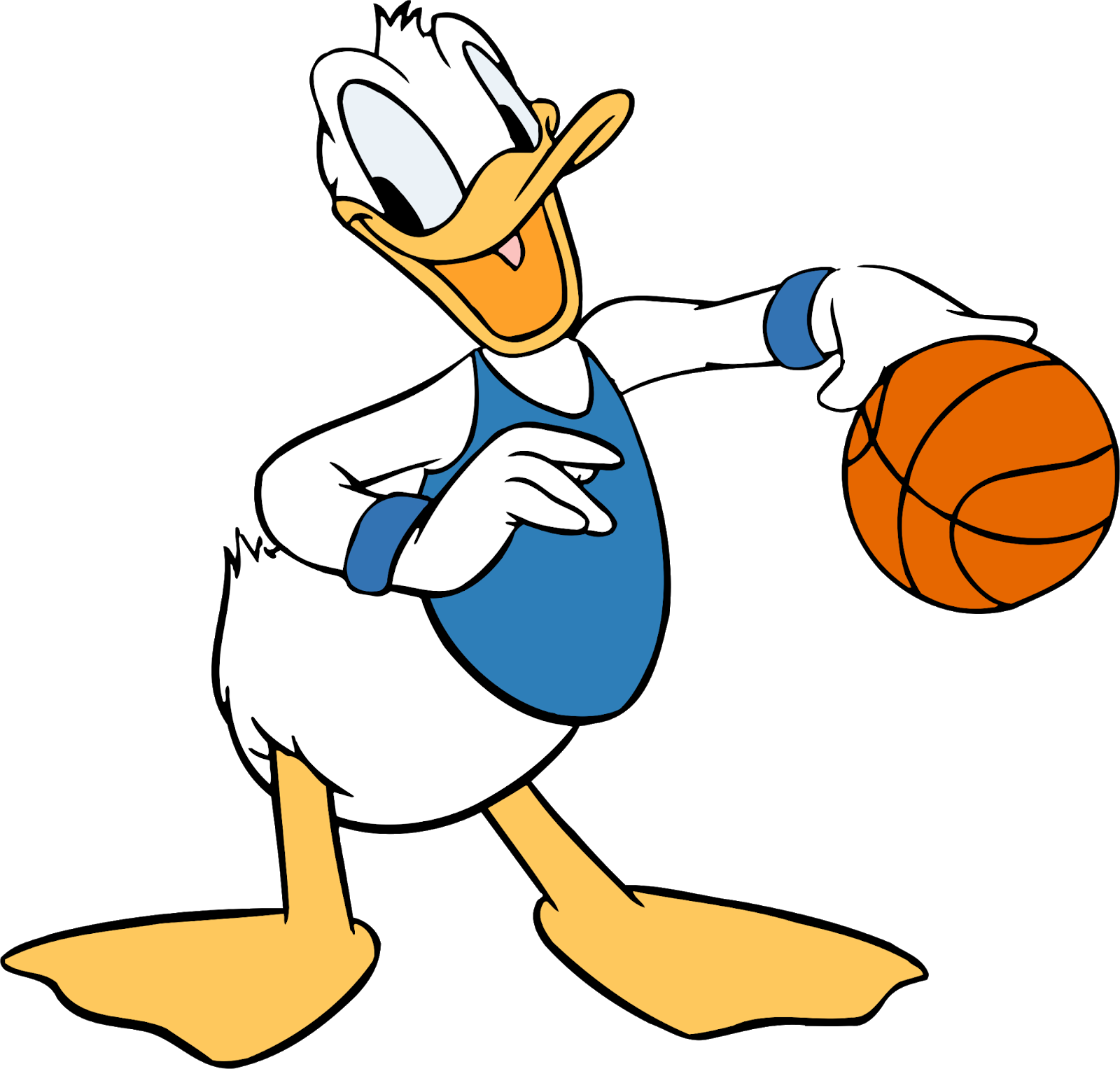 Download Donald Duck Cartoon Character, Donald Duck Characters, - Donald  Duck Basketball PNG Image with No Background 