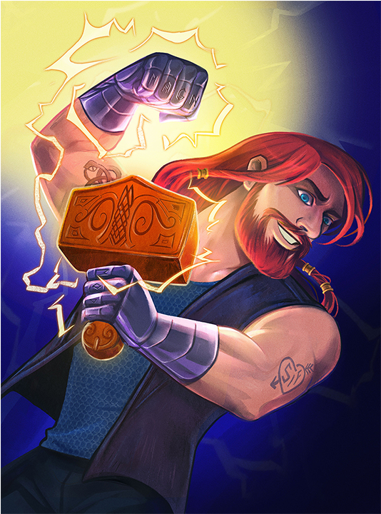 Thor - Illustration (800x719), Png Download