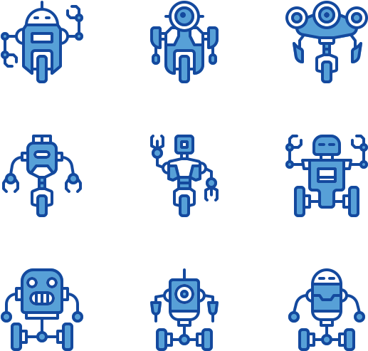 Robot - Top Down Sprite Robot (600x564), Png Download
