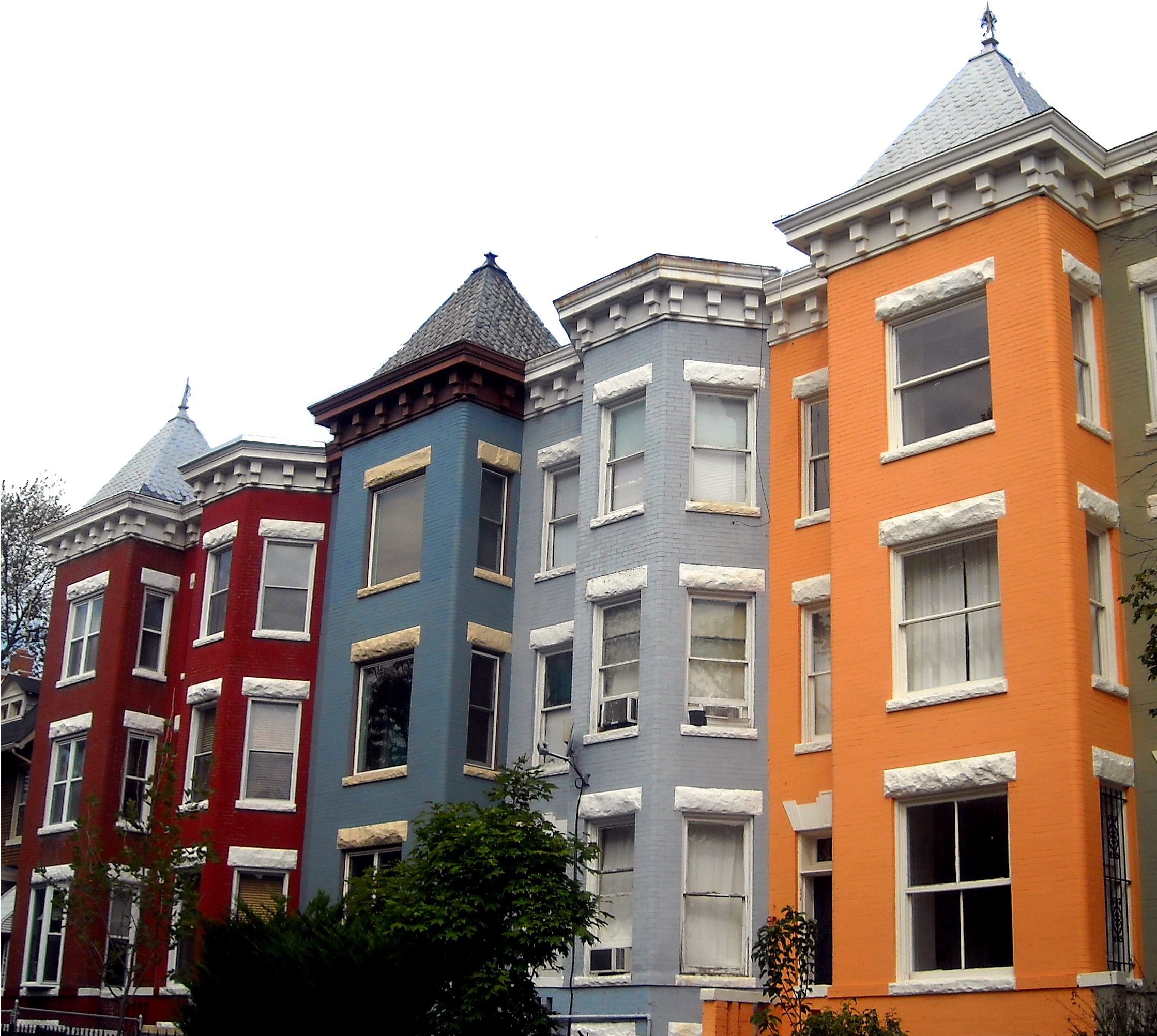 Row Houses Image - Row Of House Png (2237x2045), Png Download