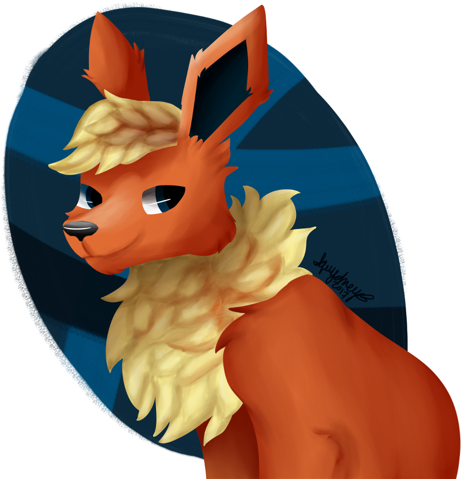 Linless Flareon For Eevee Week On Dait Was So Fun To - Cartoon (1024x1024), Png Download