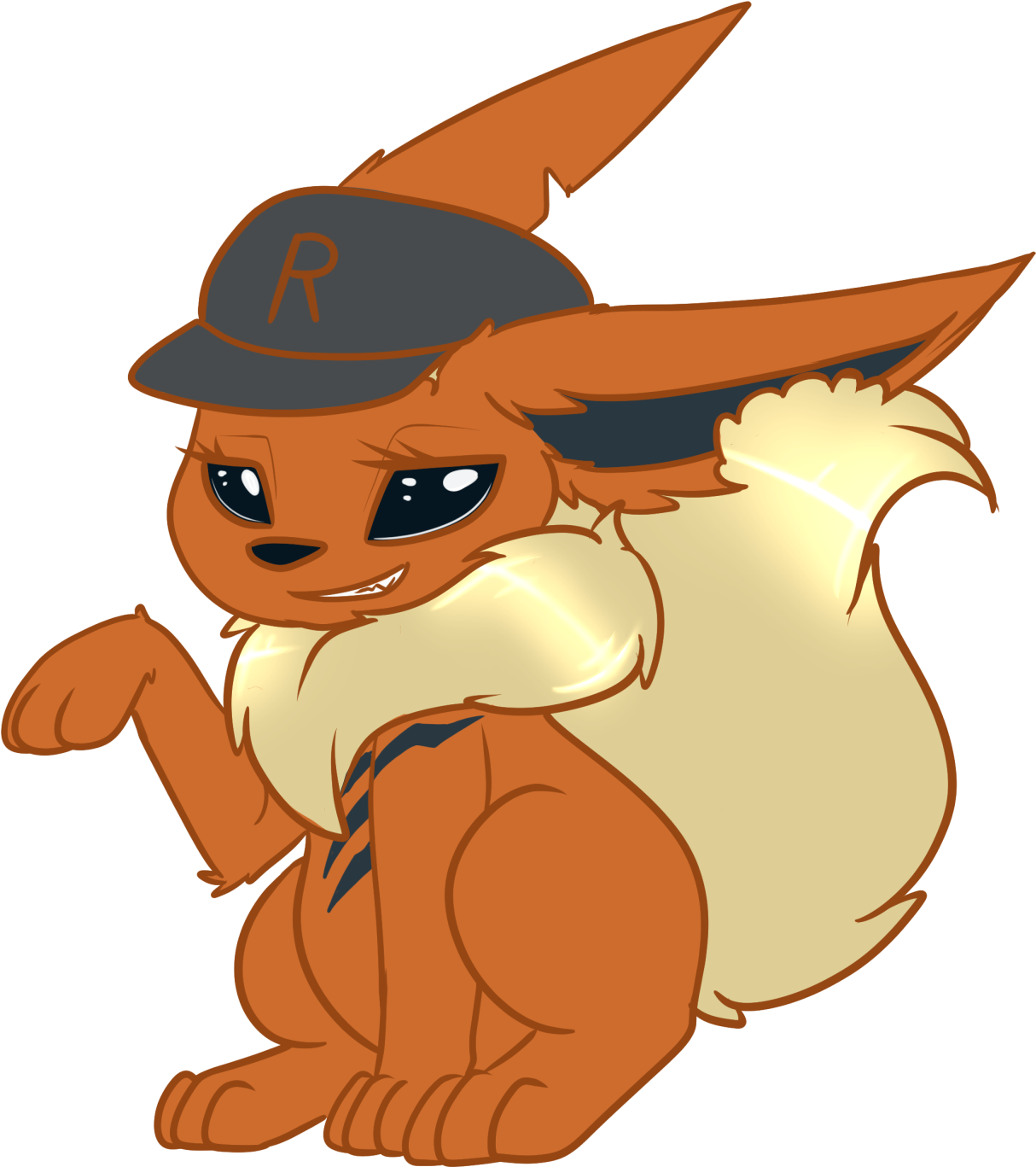 [f] Rocket Flareon - Cartoon (1340x1500), Png Download