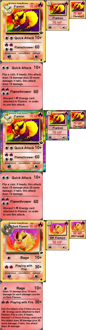 #136 Flareon - Dark Charizard (296x1138), Png Download