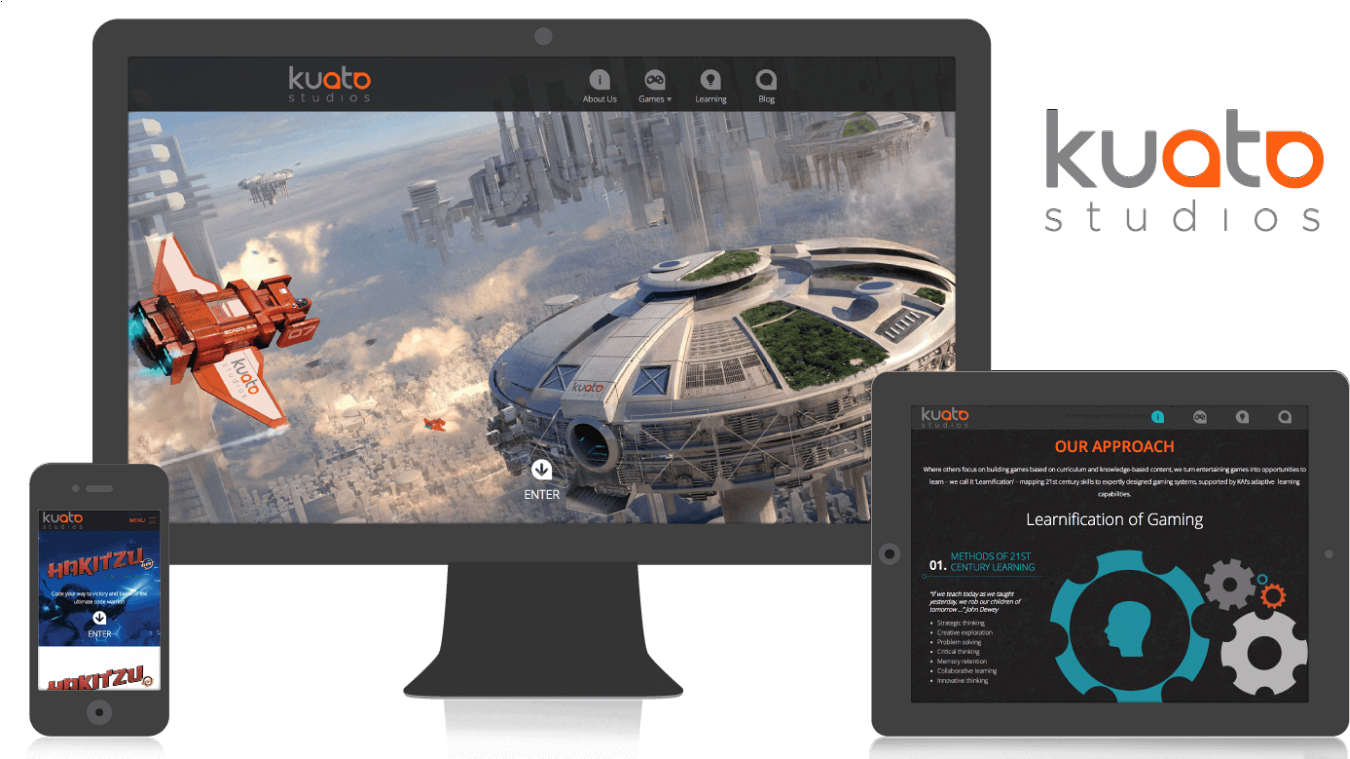 Kuato Studios Desktop Tablet Mobile - Led-backlit Lcd Display (1382x758), Png Download