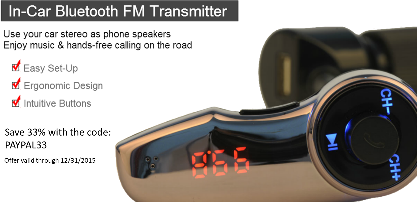 33% Off Bluetooth Fm Transmitter - Camera Lens (1531x770), Png Download