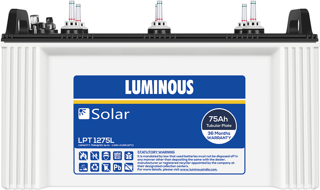 Solar Battery - Lpt 1275l - Luminous 18000st 150ah Tubular Battery (1120x1120), Png Download