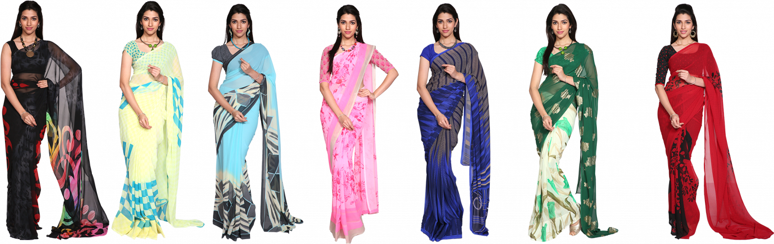 Jasmine 7 Sarees Collection - Shopping Zone Sarees Today's Offer (1558x492), Png Download