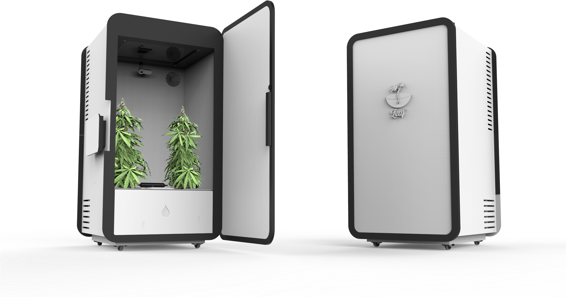 Cabin With Plants - Leaf Grow Box (2352x1442), Png Download