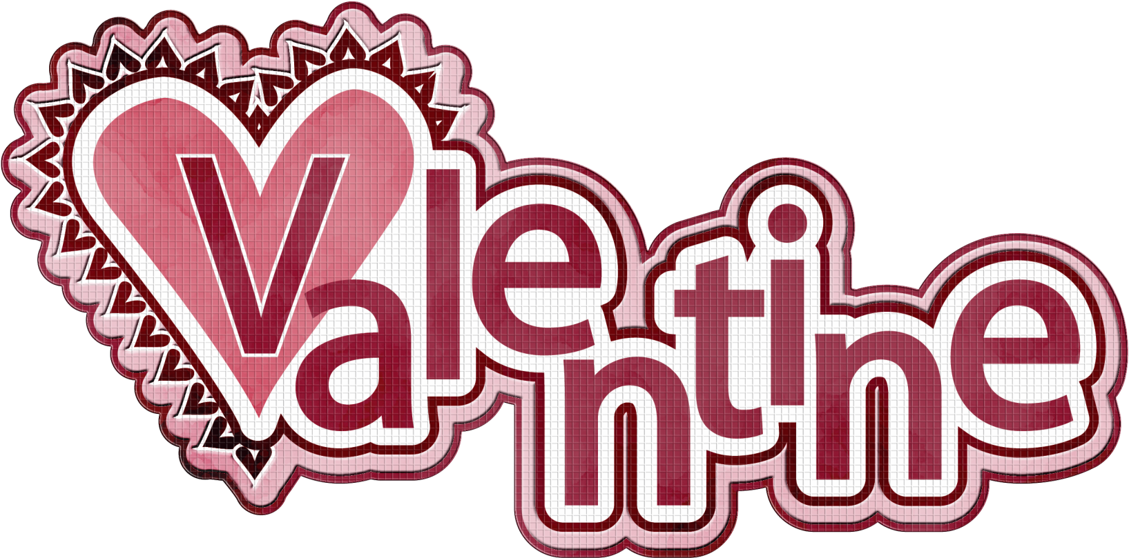 Mixed Word Art - Heart (1817x870), Png Download