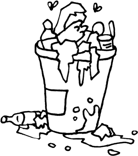 Collection Of Trash Graphic - Easy Drawings Of Trash (494x571), Png Download