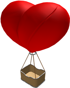 Heart Air Balloon - Heart Air Balloon Png (420x420), Png Download
