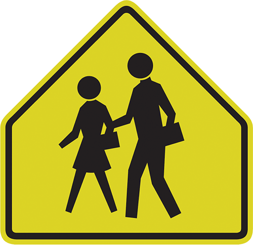 School Sign - School Zone Road Sign (500x484), Png Download
