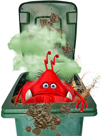 Trash Can, Garbage Can And Recycle Bin Cleaning Service - Waste Container (350x527), Png Download