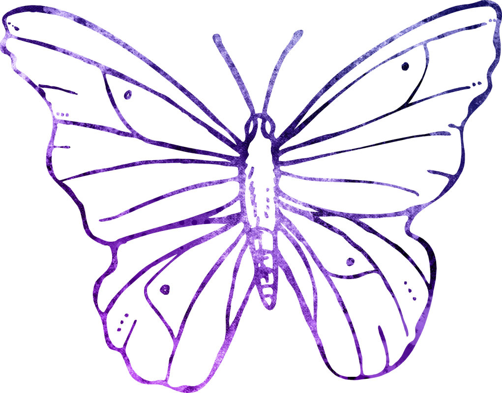 Tags - - Transparent Background Butterfly Flower Line Art (1021x800), Png Download