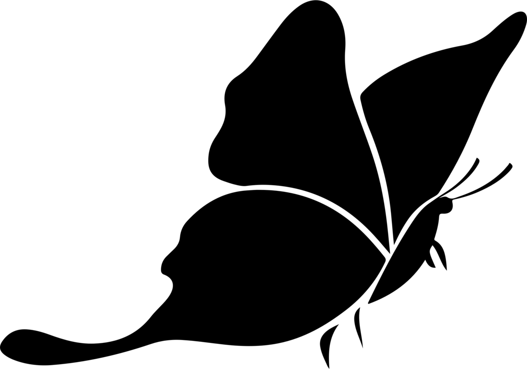 Butterfly Silhouette Download Windows Metafile - Silhouette Butterfly Clip Art (1069x750), Png Download