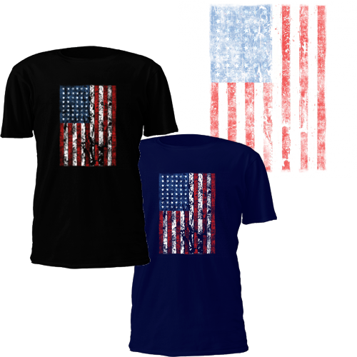 Distressed American Flag T-shirt - John 316 T Shirt (500x500), Png Download
