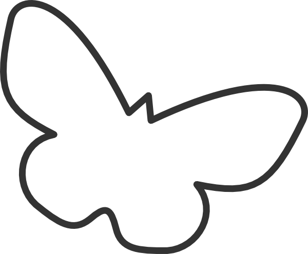 Butterfly Silhouette Clip Art - Butterfly White Silhouette Transparent (600x495), Png Download