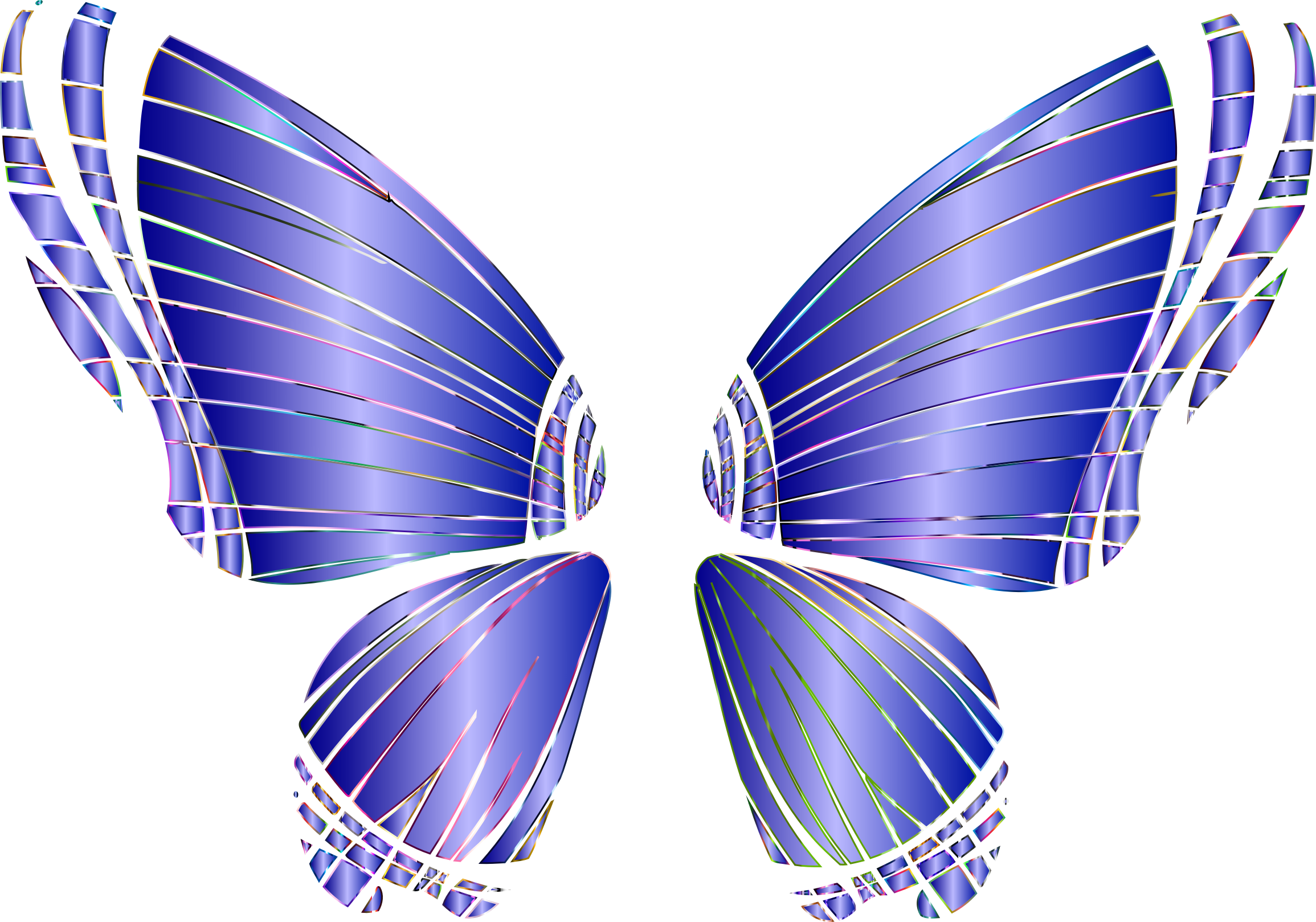 Jpg Transparent Clipart Butterfly Silhouette No Big (2310x1618), Png Download