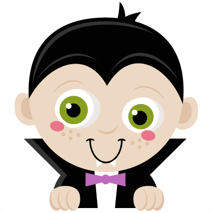 Peeking Vampire Svg Scrapbook Title Svg Cutting Files - Cute Halloween Clipart (432x432), Png Download