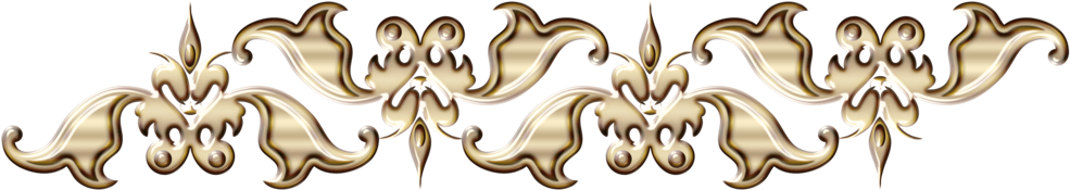 Golden Floral Border Free Png Image - Design Patterns For Borders Png (1024x280), Png Download
