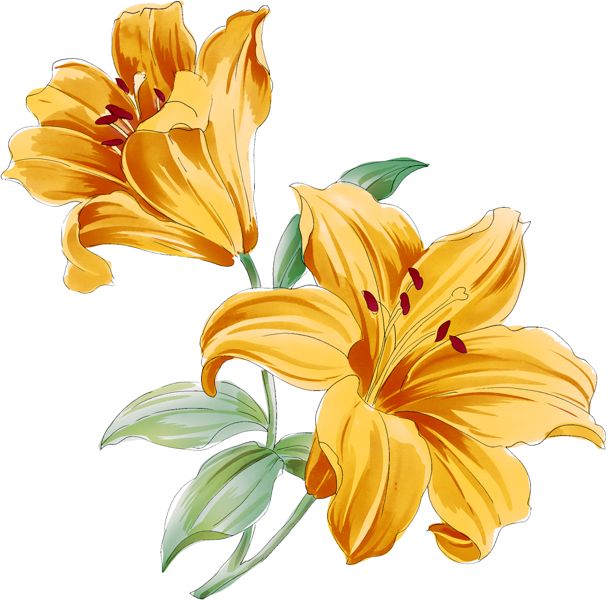 Flores Y Letras Para Decoupage - Yellow Flower Background Png (1280x1260), Png Download