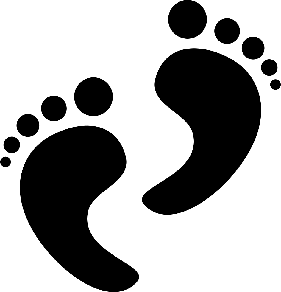 Footprints Comments - Feet Silhouette Clip Art (944x980), Png Download