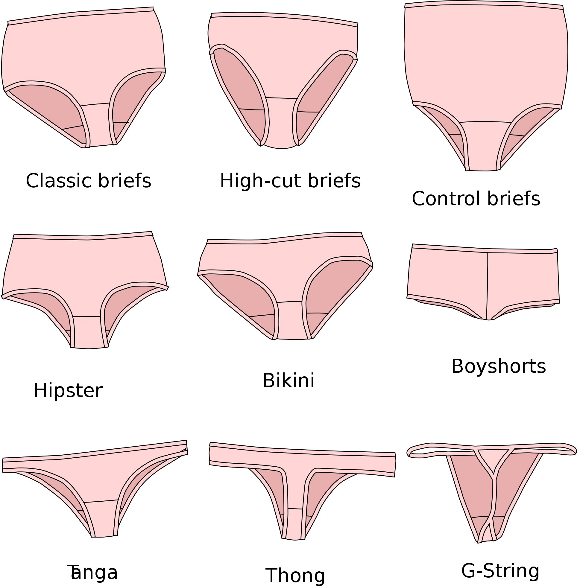 File Panties Styles Bn Clip Art Royalty Free Stock - Kroje Majtek (925x1024), Png Download