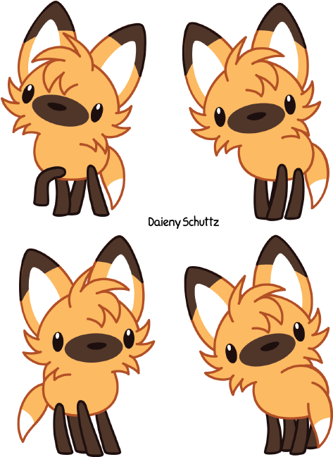 Aguara O Guara By Daieny Deviantart Com - Lobo Guará Kawaii (546x690), Png Download