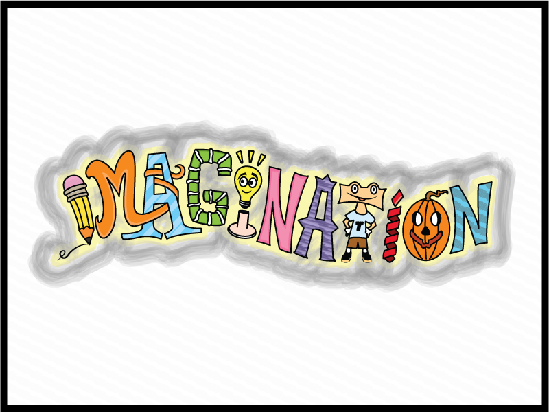 Hello I Just Tried To Play With ' Imagination ' Word - Dribbble (800x600), Png Download