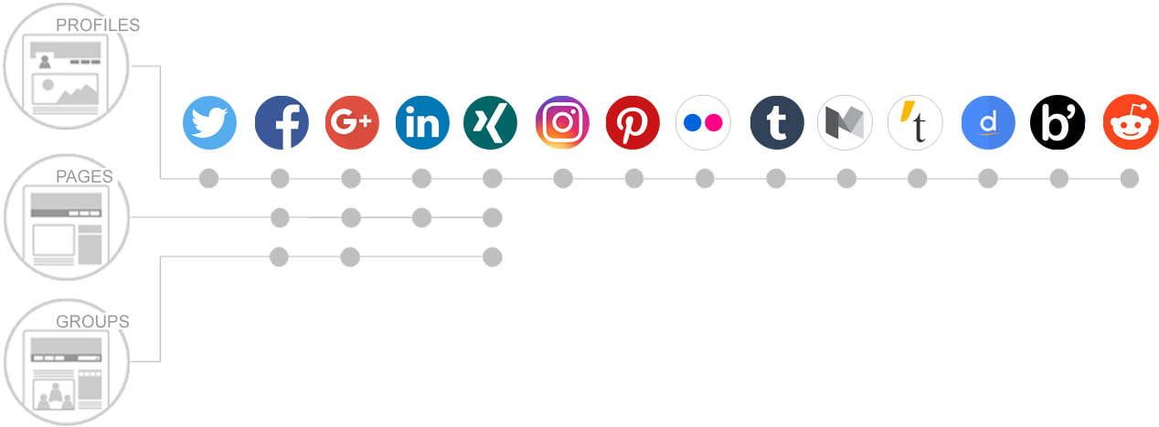 Connect Your Wordpress Blog To Facebook, Twitter, Linkedin, - Social Media (1300x482), Png Download