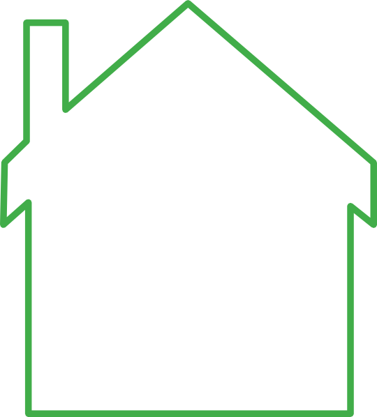 How To Set Use Green House Outline Clipart (540x598), Png Download