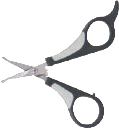 Tijeras Punta Redonda - Trixie Face And Paw Scissors (2360) (565x597), Png Download